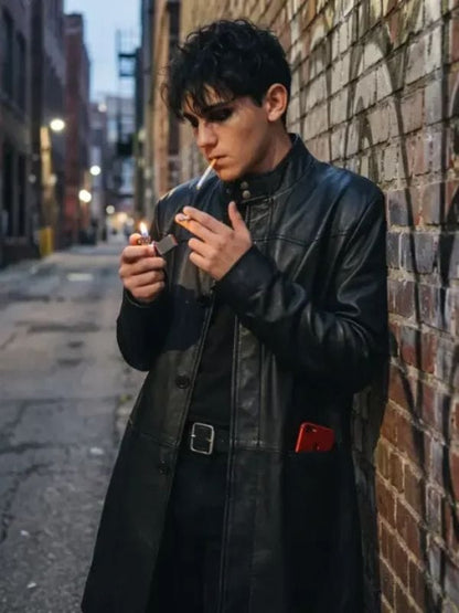 Tyler Trying S05 Black Leather Coat