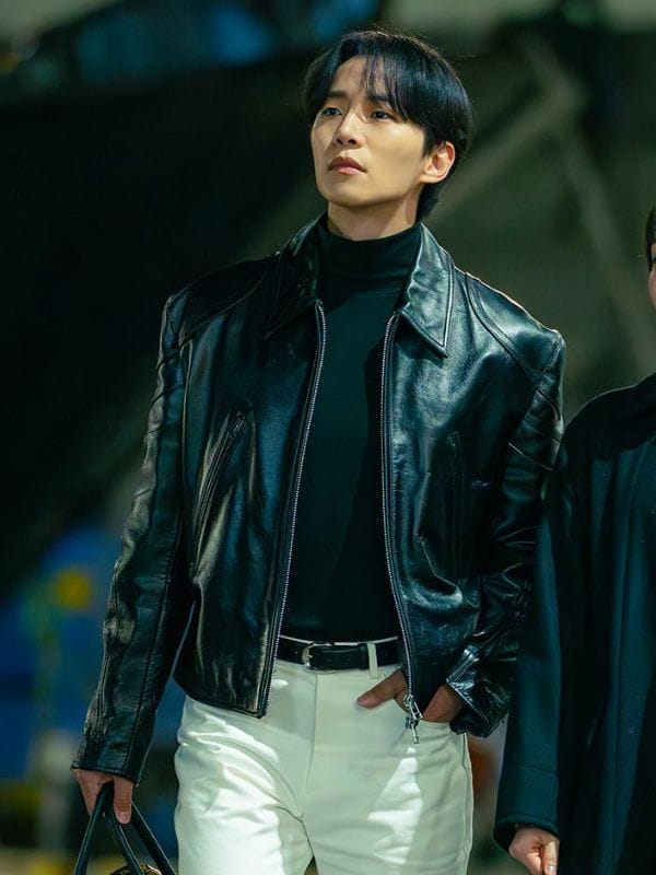 Typhoon Family S01 Lee Jun-ho Black Leather Jacket