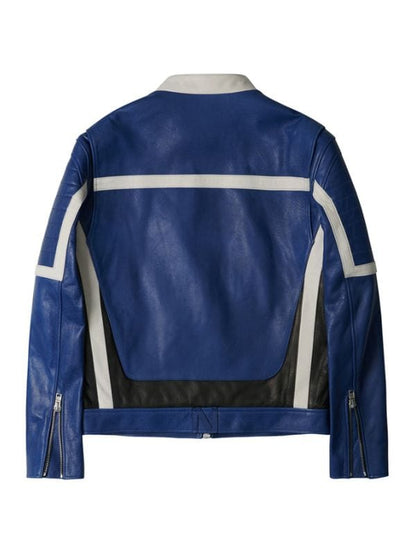 Typhoon Family S01 Lee Jun-ho Blue Leather Jacket