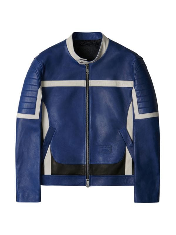 Typhoon Family S01 Lee Jun-ho Blue Leather Jacket