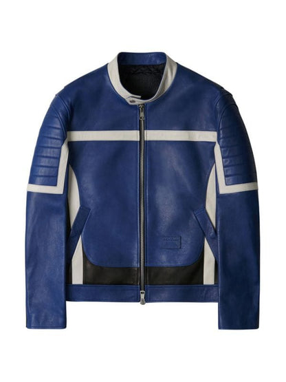 Typhoon Family S01 Lee Jun-ho Blue Leather Jacket