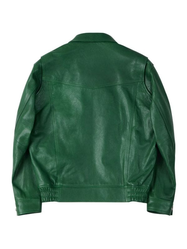 Typhoon Family S01 Lee Jun-ho Green Leather Jacket