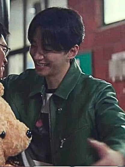 Typhoon Family S01 Lee Jun-ho Green Leather Jacket