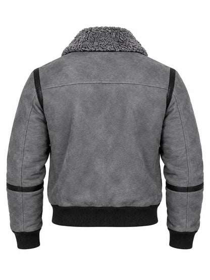 Tyson 2026 Mike Tyson Shearling Bomber Jacket