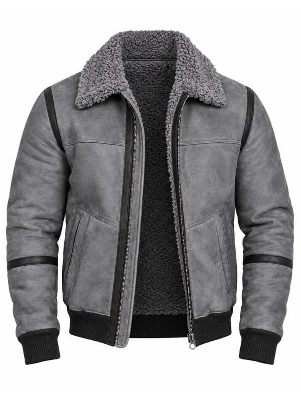 Tyson 2026 Mike Tyson Shearling Bomber Jacket