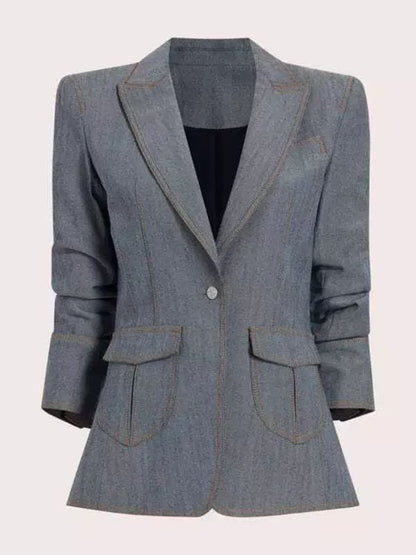 Unprisoned S02 Nadine Gregory Grey Denim Blazer