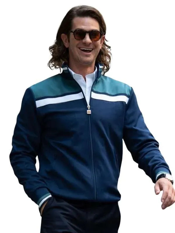 US Open 2026 Andrew Garfield Blue Jacket
