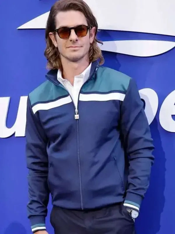 US Open 2026 Andrew Garfield Blue Jacket