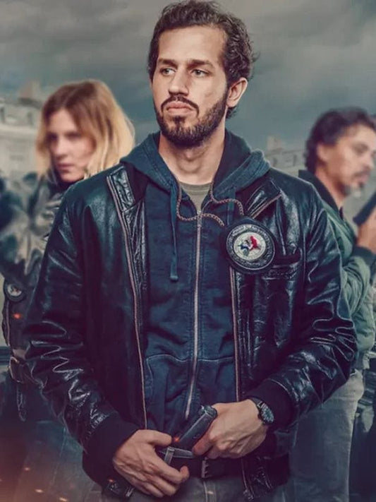 Victor Belmondo Squad 36 Black Leather Jacket