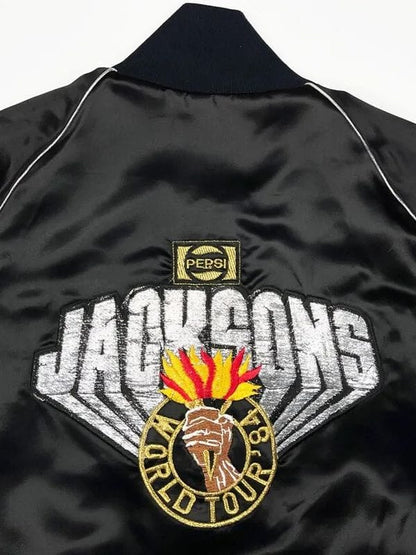 Victory Tour 5 1984 Michael Jackson Bomber Jacket Black