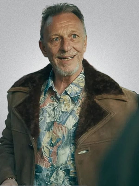 Video Nasty S01 Rory Mullen Brown Leather Coat