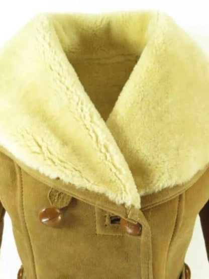Vintage 80s Deadstock Brown French Creek Overcoat Vintage 80s Deadstock Brown French Creek Shearling Overcoat