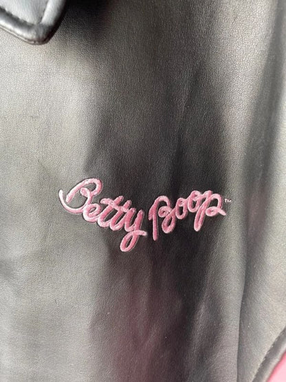 Vintage Betty Boop 90s Leather Bomber Jacket