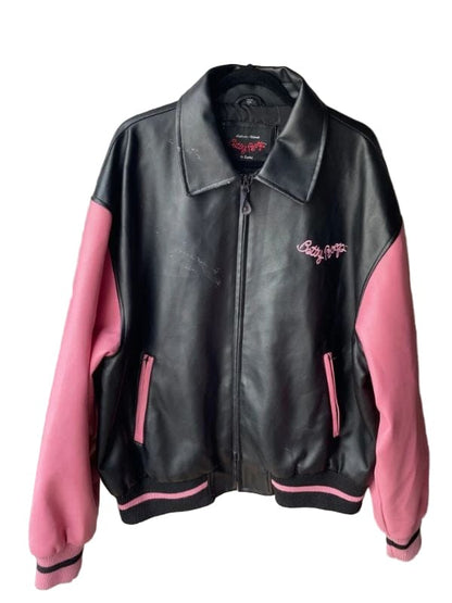 Vintage Betty Boop 90s Leather Bomber Jacket