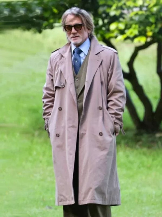 Wake Up Dead Man 2025 Daniel Craig Trench Coat