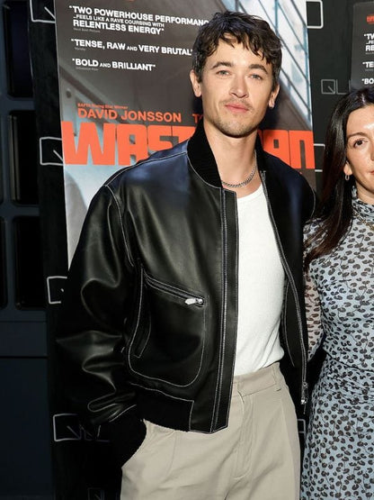 Wasteman NY Screening Tom Blyth Leather Bomber Jacket