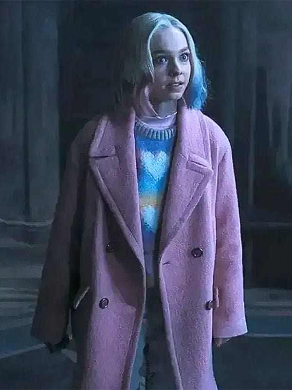 Wednesday S01 Emma Myers Pink Coat Wednesday S01 Emma Myers Pink Coat