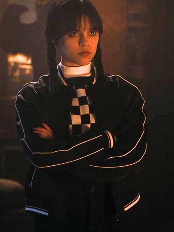 Wednesday S01 Jenna Ortega Bomber Jacket Wednesday S01 Jenna Ortega Bomber Jacket