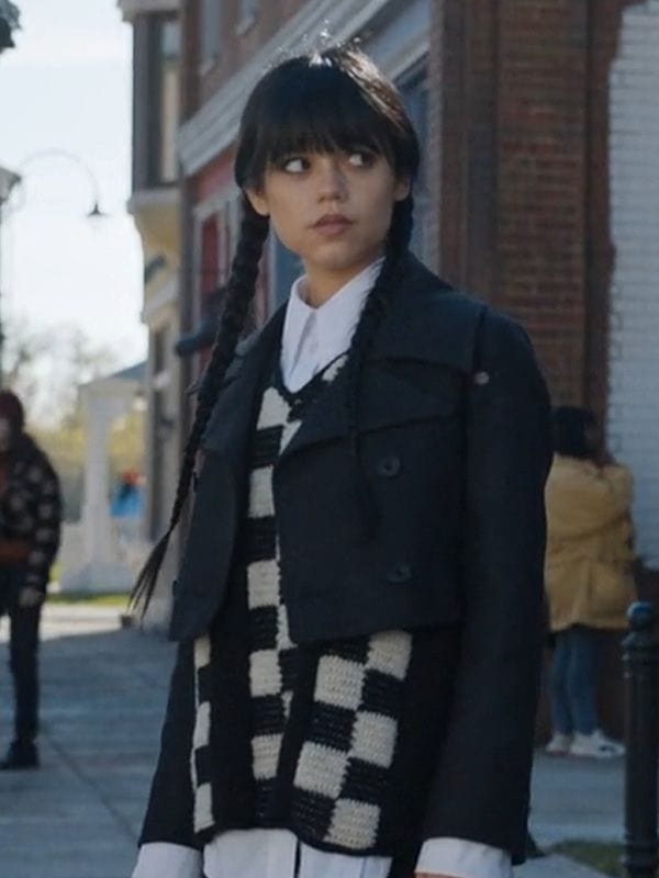 Wednesday S01 Jenna Ortega Cropped Jacket Wednesday S01 Jenna Ortega Cropped Jacket