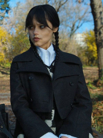 Wednesday S01 Jenna Ortega Cropped Jacket Wednesday S01 Jenna Ortega Cropped Jacket