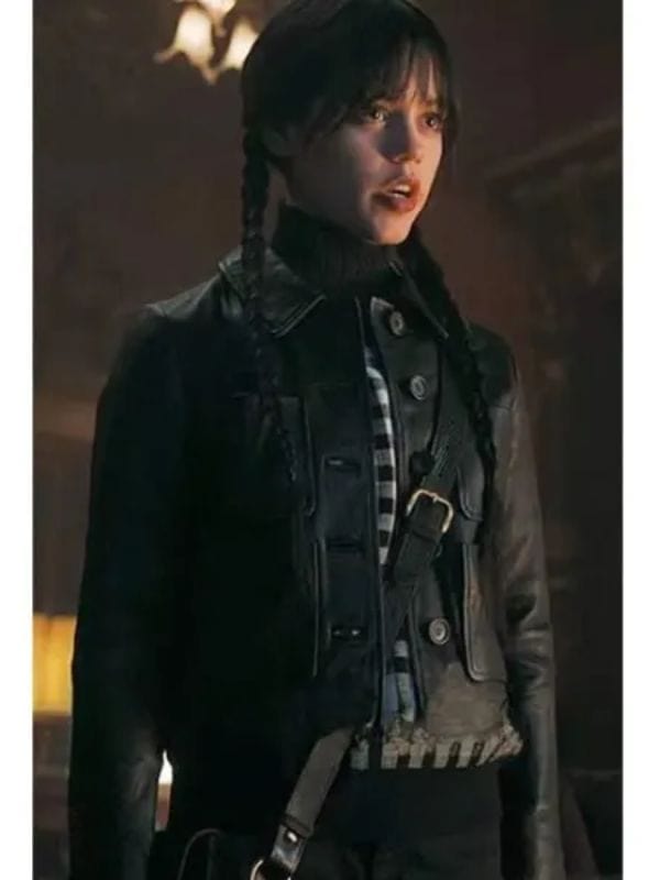 Wednesday S01 Jenna Ortega Leather Jacket Wednesday S01 Jenna Ortega Leather Jacket