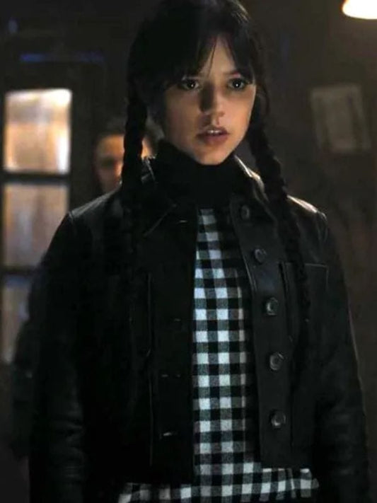 Wednesday S01 Jenna Ortega Leather Jacket Wednesday S01 Jenna Ortega Leather Jacket
