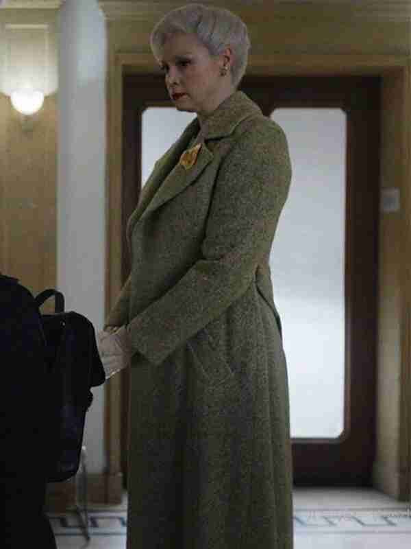 Wednesday S01 Larissa Weems Green Coat Wednesday S01 Larissa Weems Green Coat