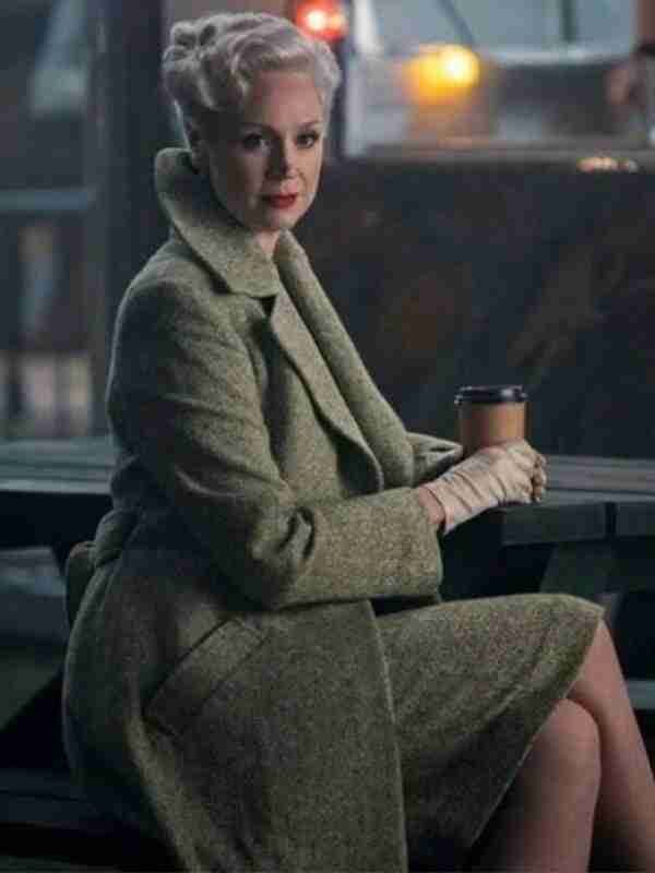 Wednesday S01 Larissa Weems Green Coat Wednesday S01 Larissa Weems Green Coat