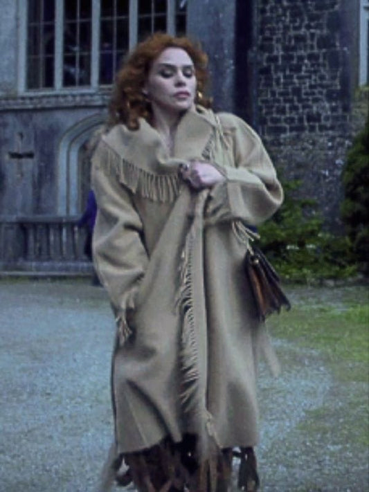 Wednesday S02 Isadora Capri Fringe Coat