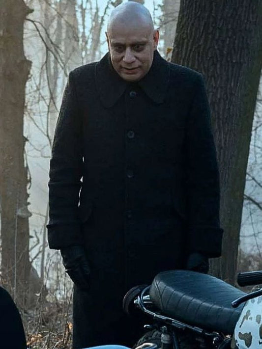 Wednesday Uncle Fester Black Coat Wednesday Uncle Fester Black Coat