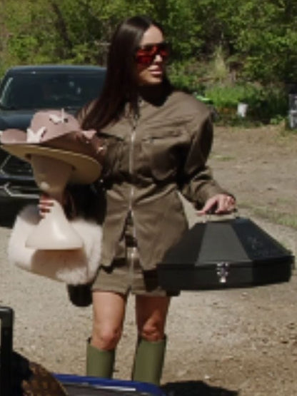 Wife Swap 2025 Angie Katsanevas Cargo Jacket Green