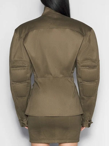 Wife Swap 2025 Angie Katsanevas Cargo Jacket Green