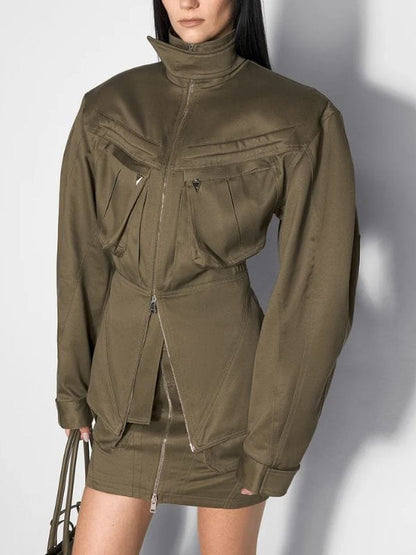 Wife Swap 2025 Angie Katsanevas Cargo Jacket Green