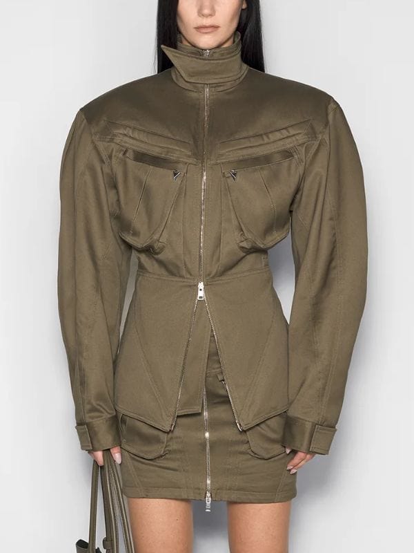 Wife Swap 2025 Angie Katsanevas Cargo Jacket Green