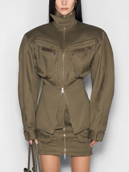 Wife Swap 2025 Angie Katsanevas Cargo Jacket Green