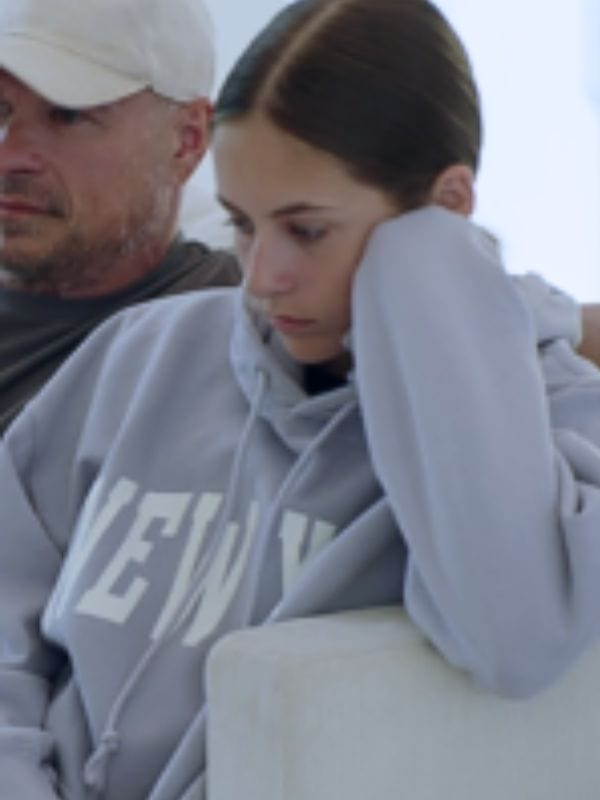 Wife Swap 2025 Elektra Katsanevas Blue Hoodie