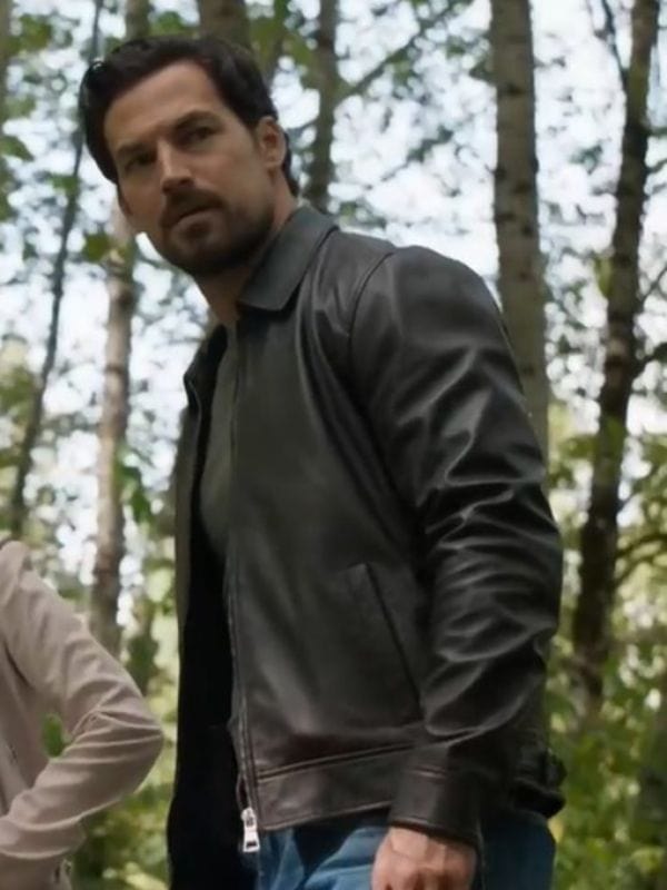 Giacomo Gianniotti Wild Cards Cole Ellis Black Leather Jacket