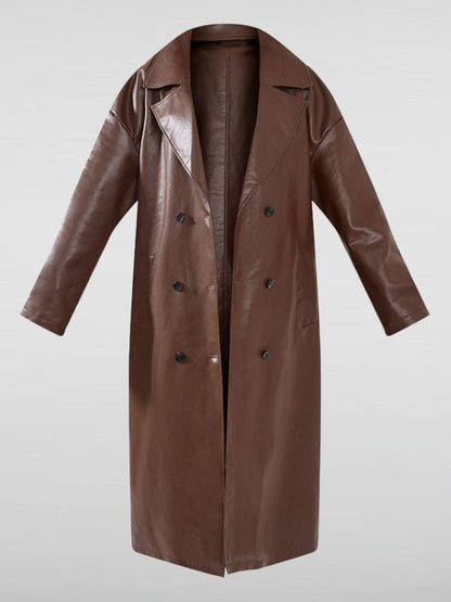 Wild Cards Max Mitchell Leather Trench Coat