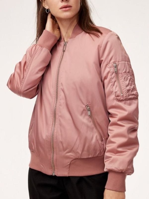 Wild Cards Max Mitchell Pink Bomber Jacket