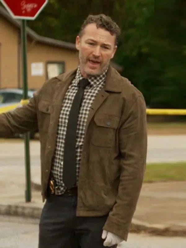 Will Trent S04 Jake McLaughlin Suede Leather Jacket