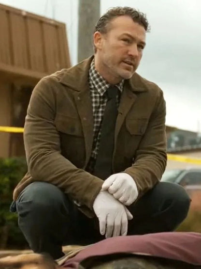 Will Trent S04 Jake McLaughlin Suede Leather Jacket