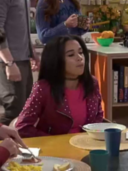 Wizards Beyond Waverly Place S02 Billie Studded Leather Jacket