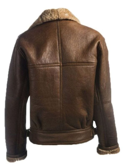Women Brown B3 Shearling Leather Jacket Brown B3 Shearling Leather Jacket For Women