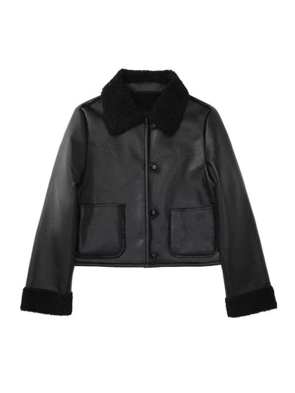 Women Fashion Thick Warm Shearling Jacket Women Fashion Thick Warm Shearling Jacket