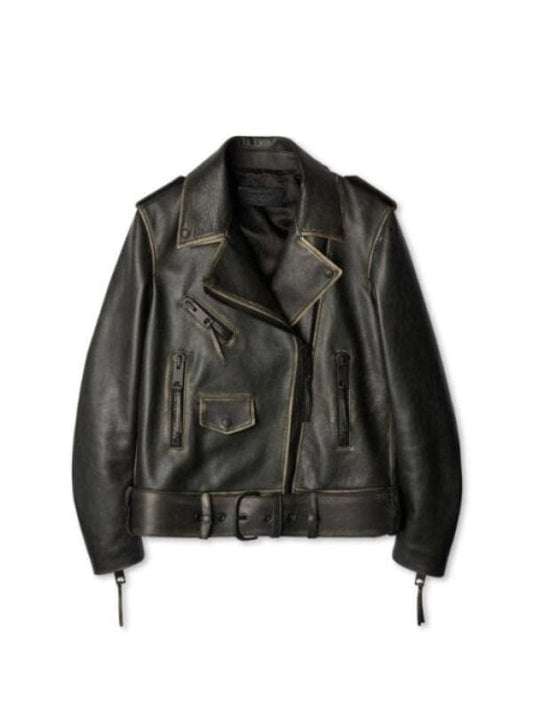 Women's Vintage Oversize Black Biker Jacket Women's Vintage Oversize Black Biker Jacket