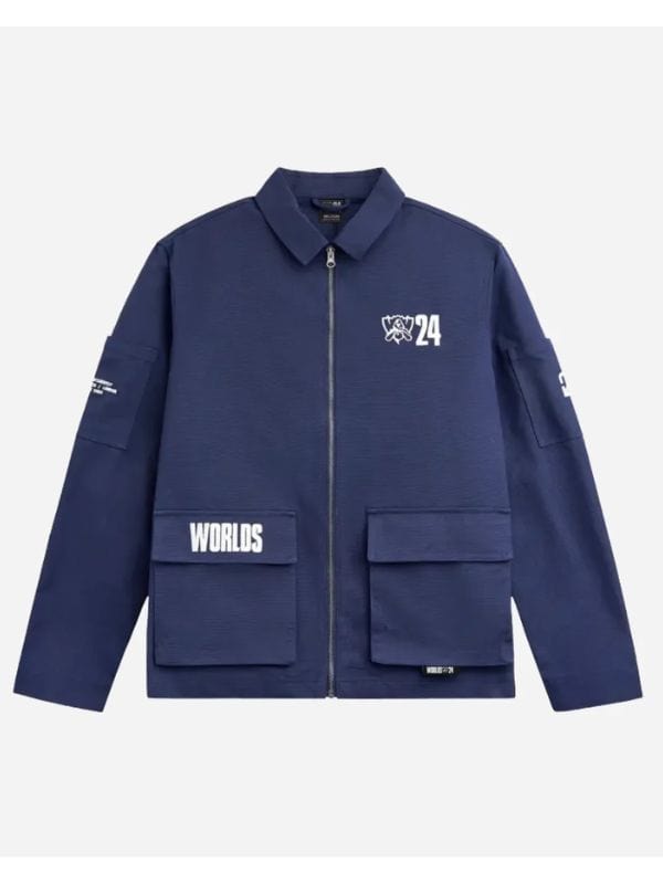 Worlds 2024 Work Jacket Riot Game Worlds 2024 Work Jacket Blue