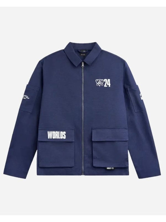 Worlds 2024 Work Jacket Riot Game Worlds 2024 Work Jacket Blue