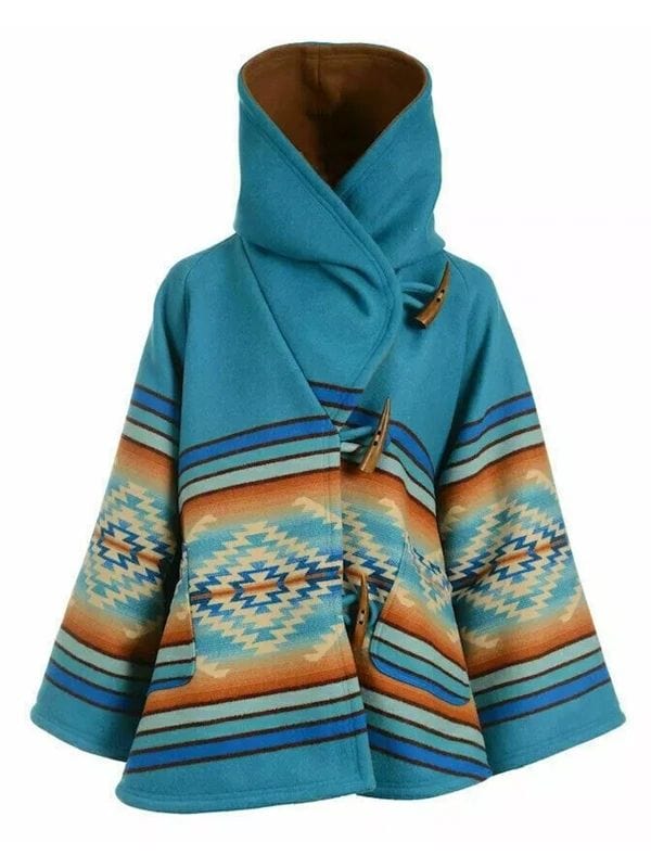 Yellowstone Kelly Reilly Blue Hooded Coat