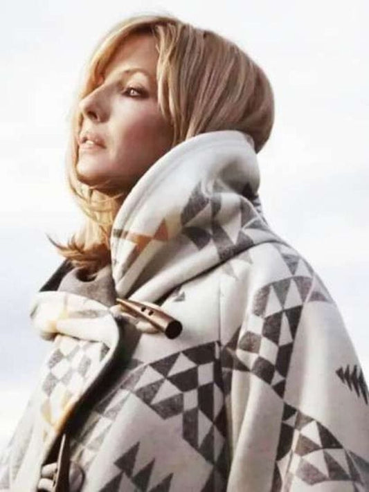 Yellowstone Kelly Reilly White Poncho Cloak Coat