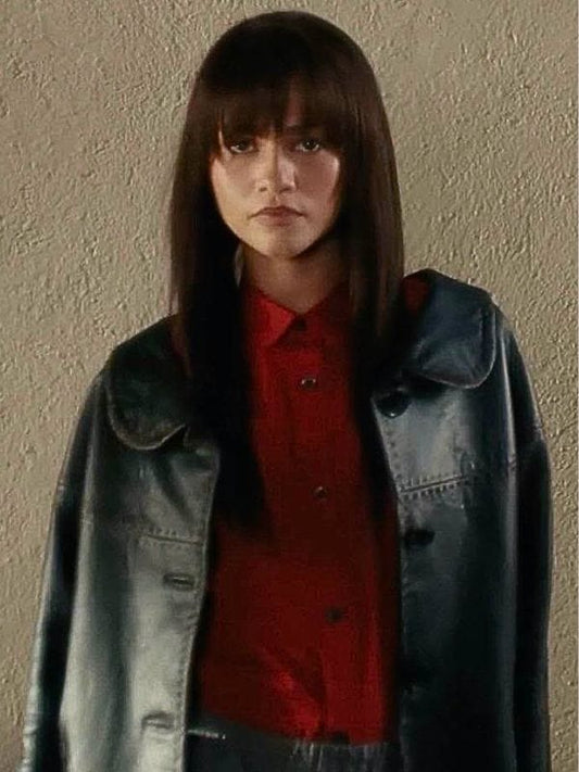 Zendaya Coleman Prada Beauty 2026 Leather Jacket Black